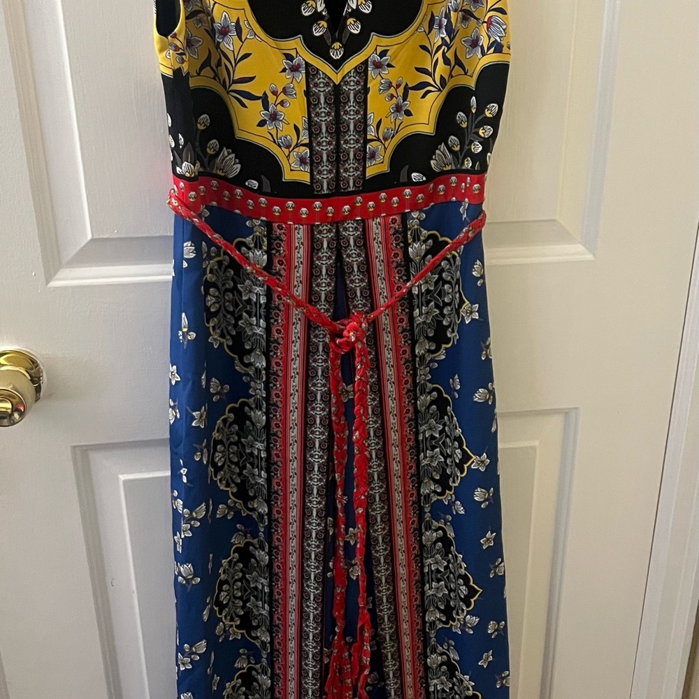 Alice + Olivia Black, Yellow, Red, and Blue Floral Jumpsuit 6